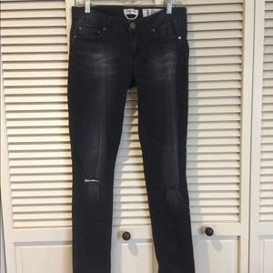 Indigo Rein Black Mid-rise Jeans